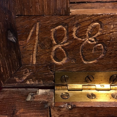 English Oak Circa 1890-1900.Handmade with each section a different flower (Appraisal Value of $400-600.)