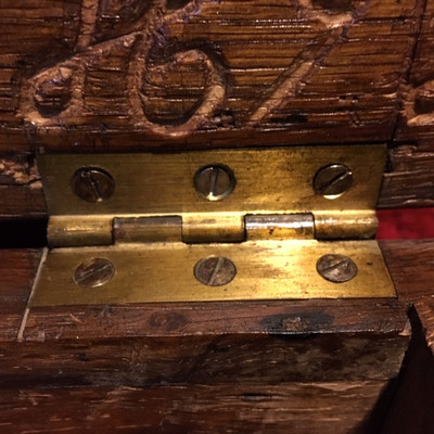 English Oak Circa 1890-1900.Handmade with each section a different flower (Appraisal Value of $400-600.)