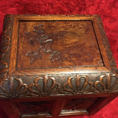 English Oak Circa 1890-1900.Handmade with each section a different flower (Appraisal Value of $400-600.)