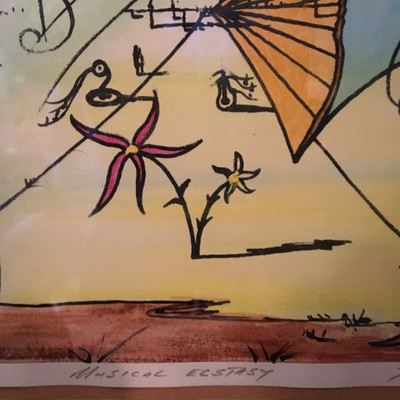 "Musical Ecstasy" By Kenneth Stancin '76 Signed Ltd Edition Hand painted. (Value: $300-$500)