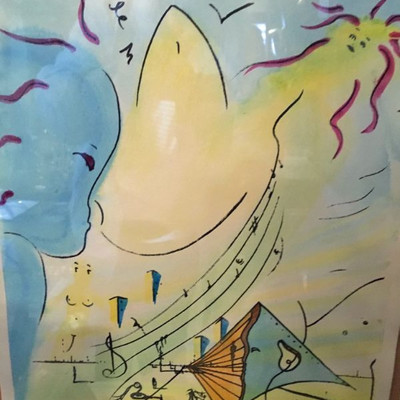 "Musical Ecstasy" By Kenneth Stancin '76 Signed Ltd Edition Hand painted. (Value: $300-$500)