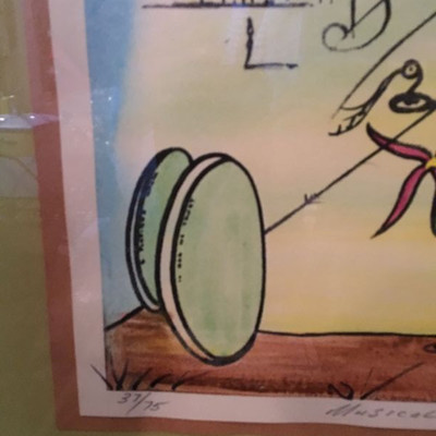 "Musical Ecstasy" By Kenneth Stancin '76 Signed Ltd Edition Hand painted. (Value: $300-$500)