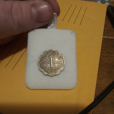 1944 India British Coin 