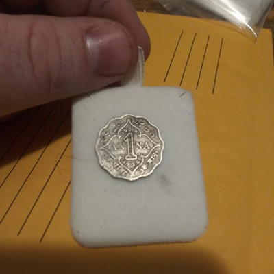 India Brittish Anna Coin 1936