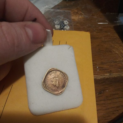 1944 1\2 Anna India Coin 