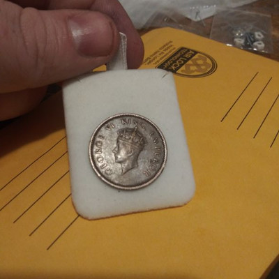 1939 One Quarter Anna India Coin 