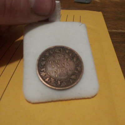 1919 One Quarter Anna India Coin 