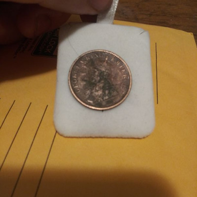 1936 One Quarter Anna India Coin 