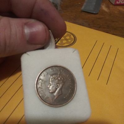 1940 One Quarter Anna India Coin