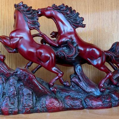 Rosewood Horse Statue