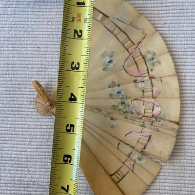 Antique late 1800â€™s (?) Bone Coin Purse and Fan