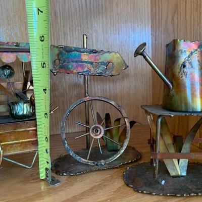 Set of 3 Garden Themed Metal Art