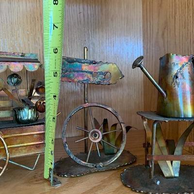 Set of 3 Garden Themed Metal Art