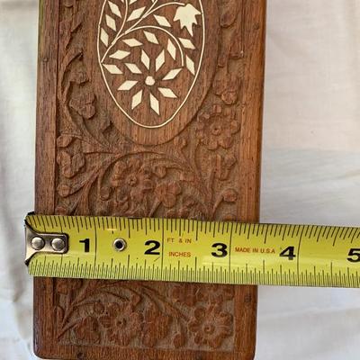 Carved Wood Incense Box
