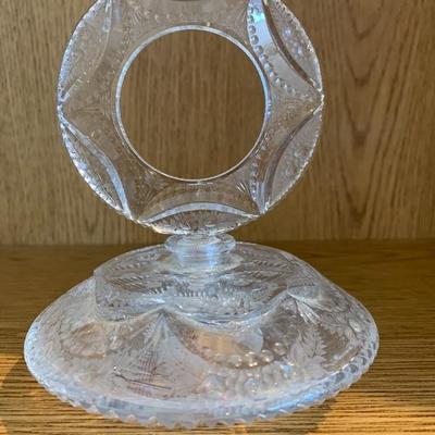 Vintage Crystal Perfume Bottle with Dauber