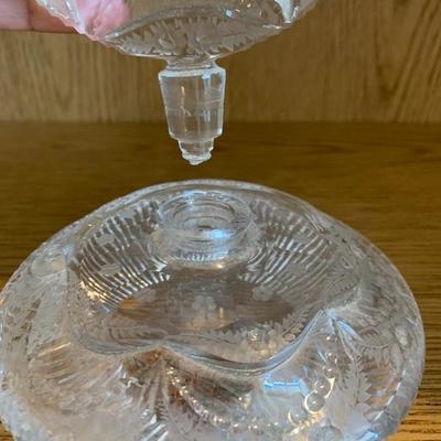 Vintage Crystal Perfume Bottle with Dauber