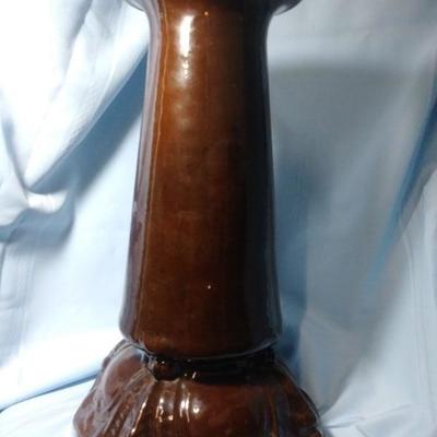 Hand Painted Louwelsa Weller Jardiniere and Pedestal - 19-1/2" Tall Pedestal - 