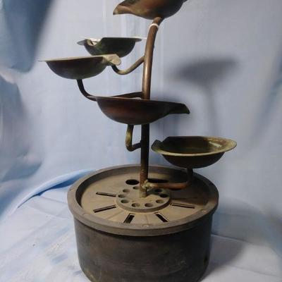 Antique Copper Waterfall - 13-1/2" Tall 7-1/4" Bottom Diameter