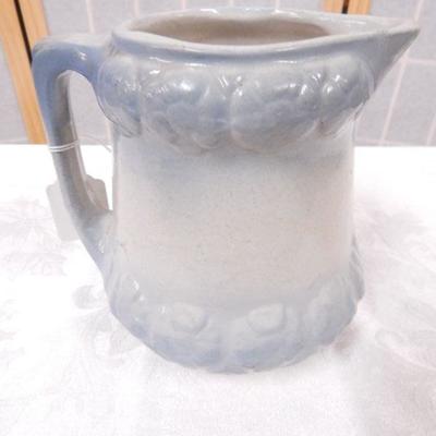 Blue & White Stoneware Pitcher - Dutch Scenery - 7-1/4" Tall