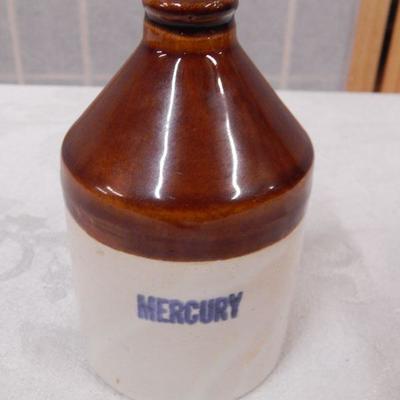 Brown & Cream Stoneware Mercury Jug 