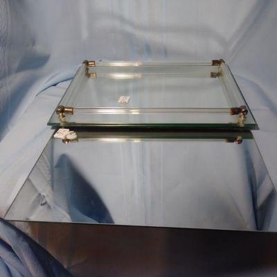 Mirrored Serving Tray with Extra Mirror 12" x 9"