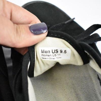 Black Vans Shoes w/ Brown Soles & Black Laces, Men's Size 9.5/Women's Size 11