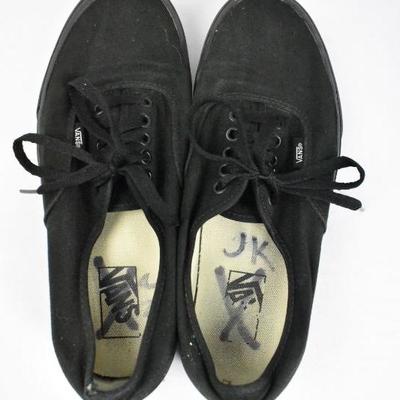 Black Vans Shoes w/ Brown Soles & Black Laces, Men's Size 9.5/Women's Size 11