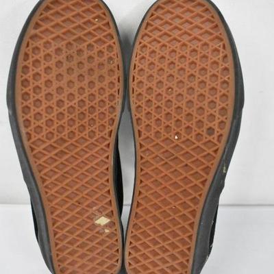 Black Vans Shoes w/ Brown Soles & Black Laces, Men's Size 9.5/Women's Size 11