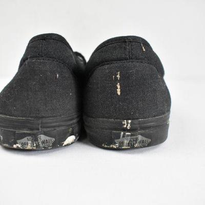 Paint Splattered Vans Shoes, Black. Men's Size 10.5/Women's Size 12