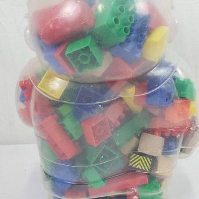 Large Mega Bloks Container with Other Building Pieces