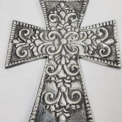 Cross Wall Hanging, Cross Necklace & Puka Shell Necklace