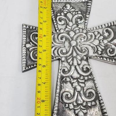 Cross Wall Hanging, Cross Necklace & Puka Shell Necklace