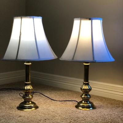 Pair of Brass Lamps