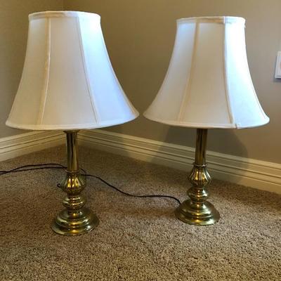Pair of Brass Lamps