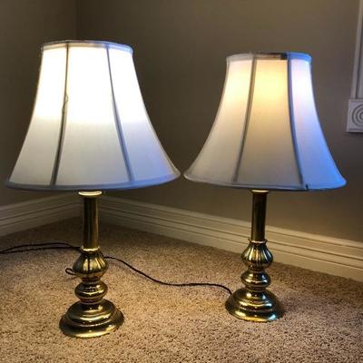 Pair of Brass Lamps