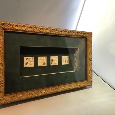 Framed Robert Burns Stamps