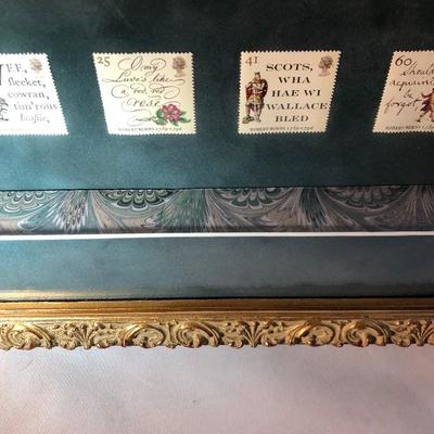 Framed Robert Burns Stamps