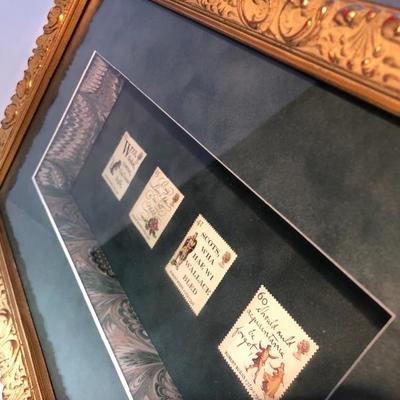 Framed Robert Burns Stamps