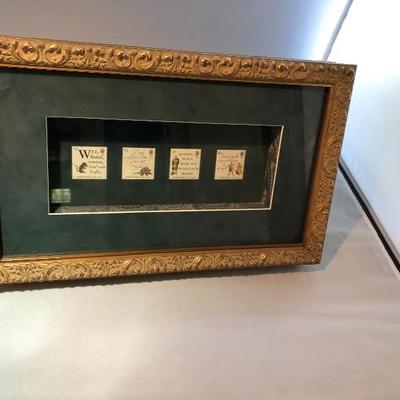 Framed Robert Burns Stamps