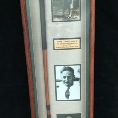 Golf Memorabilia of Robert Jones Shadow Box 