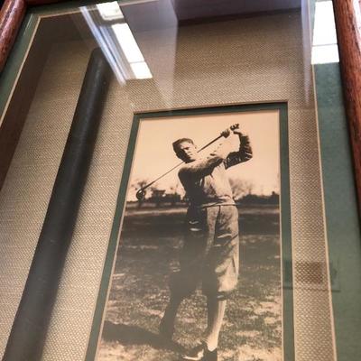 Golf Memorabilia of Robert Jones Shadow Box 