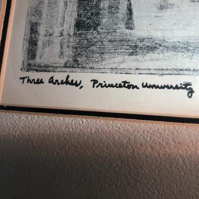 Etching of the Princeton Arches