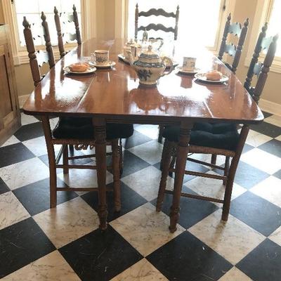 Drop Leaf Pine Farmhouse Table