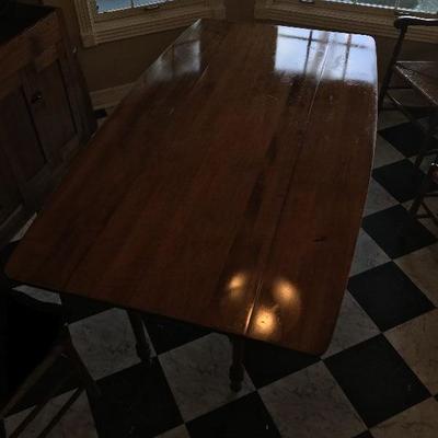 Drop Leaf Pine Farmhouse Table