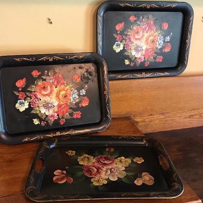 Three Black Trays