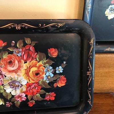 Three Black Trays