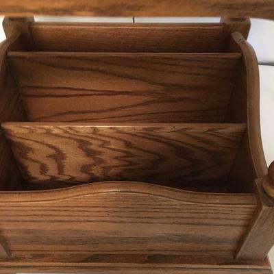 Lot 14 - Magazine Rack & Lamp