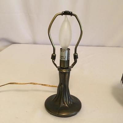 Lot 17 - Tiffany Style Lamp & Side Table