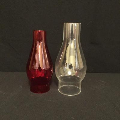 Lot 18 - Globes & Oil Lamps