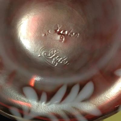 Lot 23 - Pair of Fenton Tulip Vases